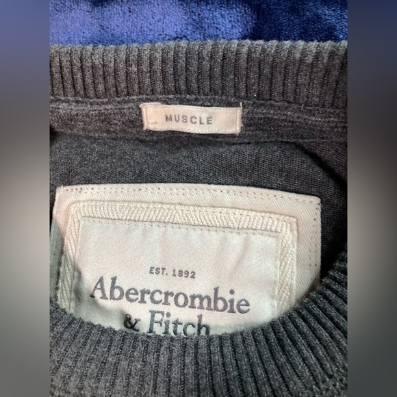 Vintage Abercrombie and Fitch Gray Muscle Sweater, men’s size Medium - Picture 4 of 7